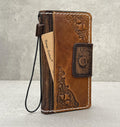 Handmade Leather Wallet Case for Galaxy Z Fold Series