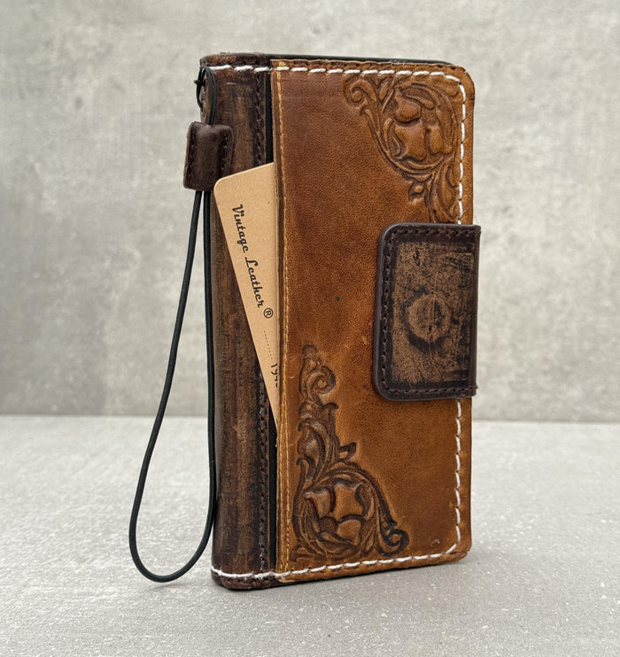 Handmade Leather Wallet Case for Galaxy Z Fold Series