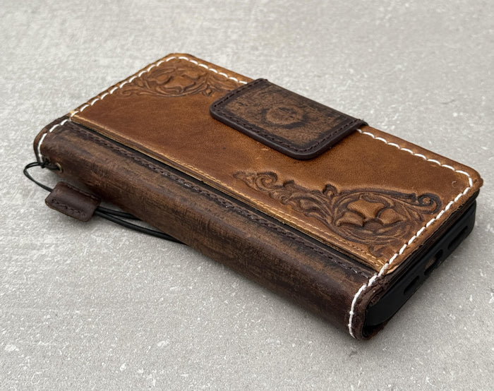 Handmade Leather Wallet Case for Galaxy Z Fold Series