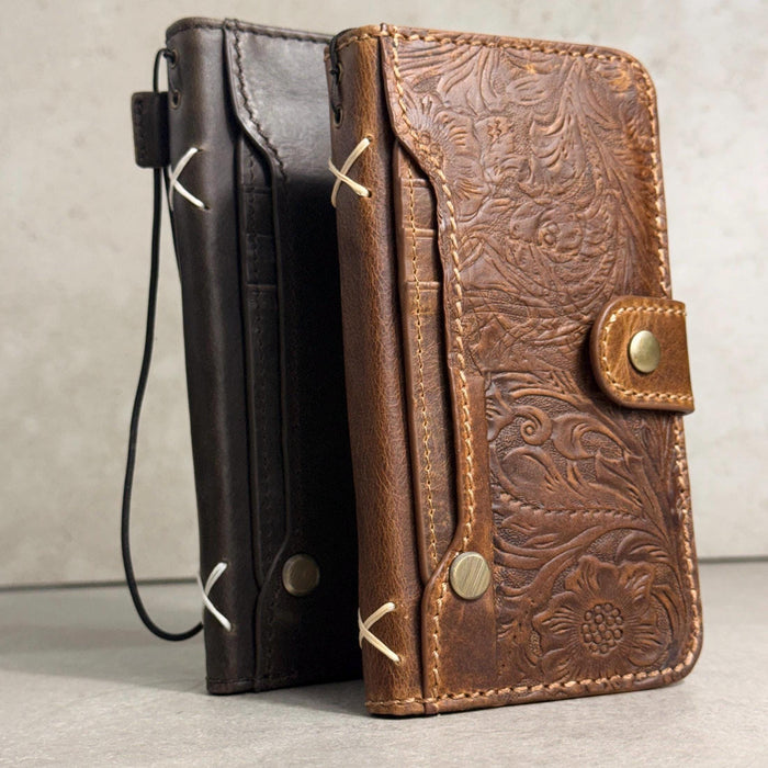 Handmade Leather Wallet Case for Galaxy Z Fold Ultra 8