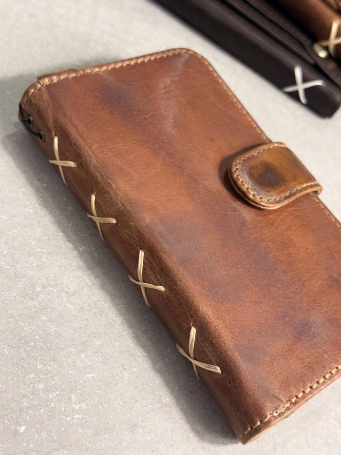 Handmade Leather Wallet Case for Galaxy Z Fold Ultra 8