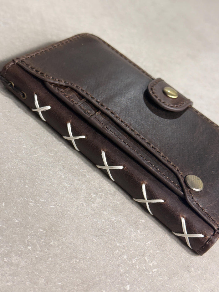 Handmade Leather Wallet Case for Galaxy Z Fold Ultra 8