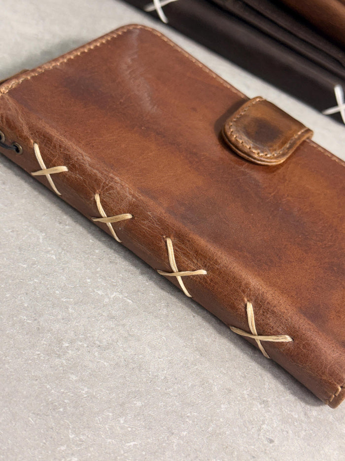 Handmade Leather Wallet Case for Galaxy Z Fold Ultra 8