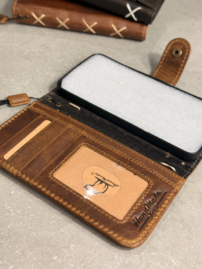 Handmade Leather Wallet Case for Galaxy Z Fold Ultra 8