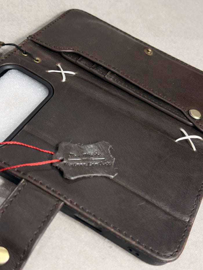 Handmade Leather Wallet Case for Galaxy Z Fold Ultra 8