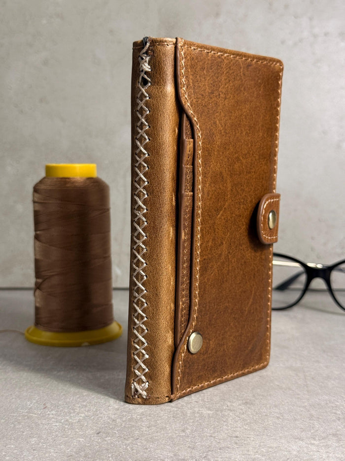 Handmade Leather Wallet Case for Galaxy Z Fold