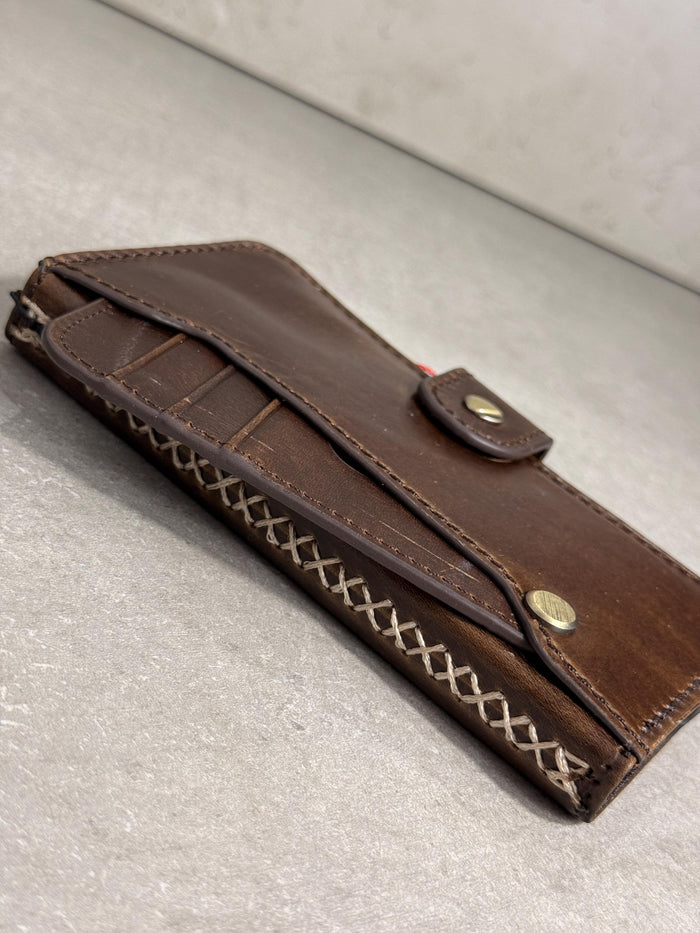 Handmade Leather Wallet Case for Galaxy Z Fold