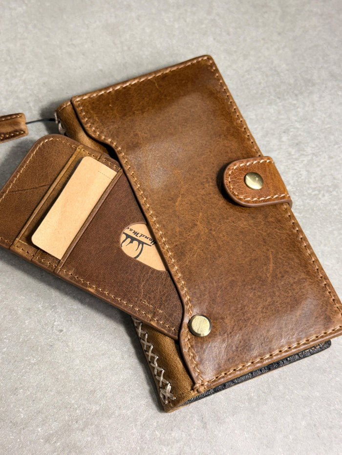 Handmade Leather Wallet Case for Galaxy Z Fold