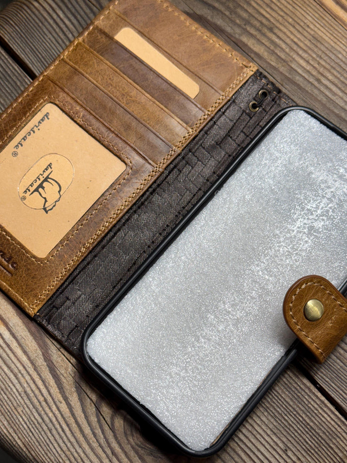 Handmade Leather Wallet Case for Galaxy Z Fold