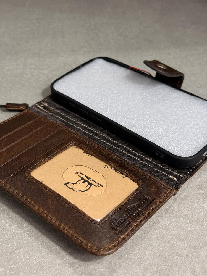 Handmade Leather Wallet Case for Galaxy Z Fold