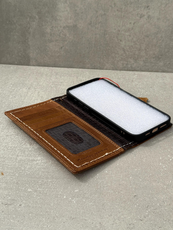 Handmade Leather Wallet Case for Galaxy Z Fold