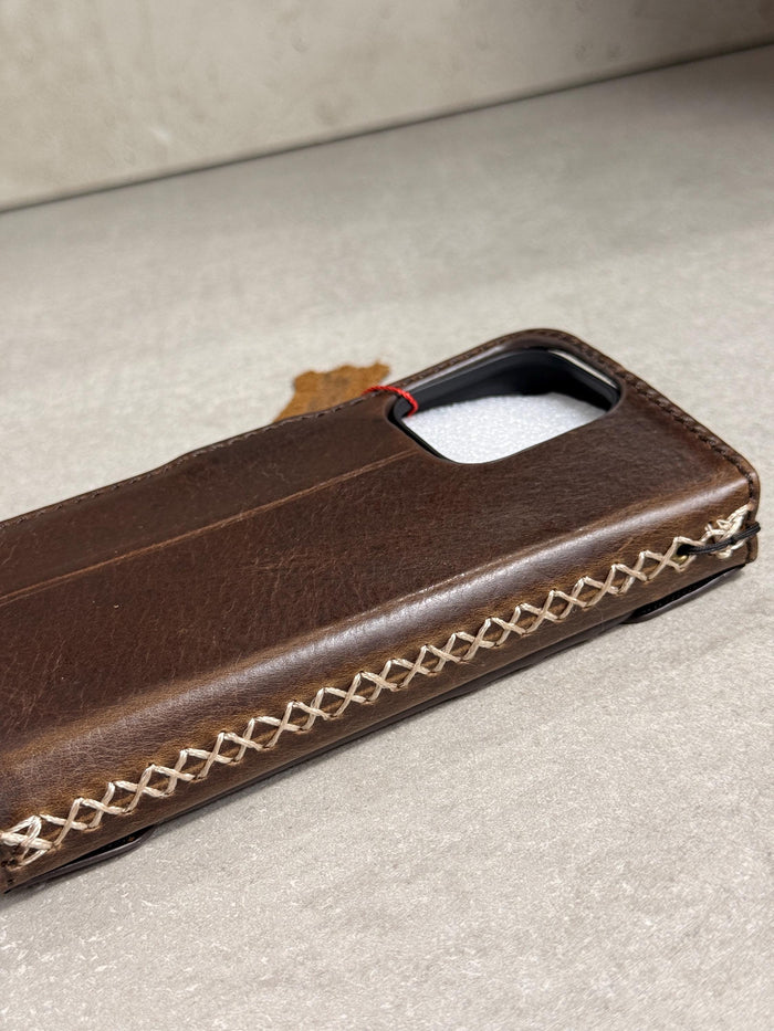 Handmade Leather Wallet Case for Galaxy Z Fold