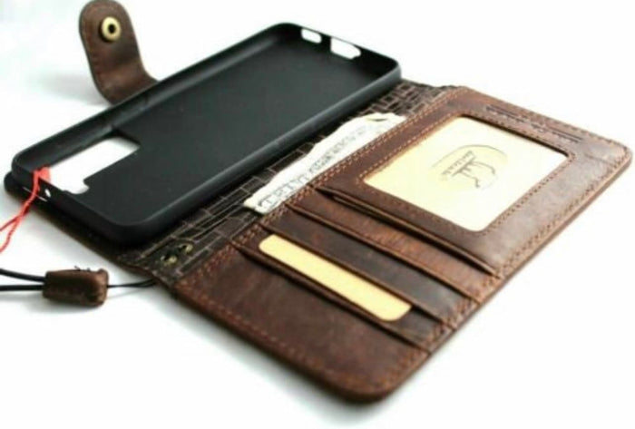 Handmade Leather Wallet Case for Galaxy/Vivo X Fold 3 Pro
