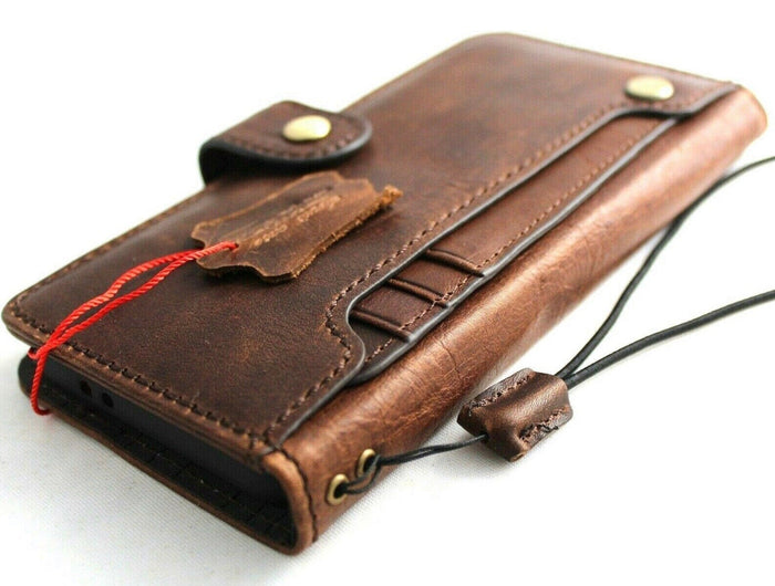 Handmade Leather Wallet Case for Google Pixel 10: Vintage Luxury Cover