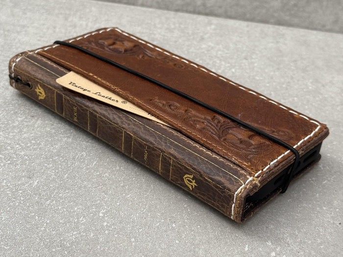 Handmade Leather Wallet Case for Google Pixel Fold: Book Style Cover