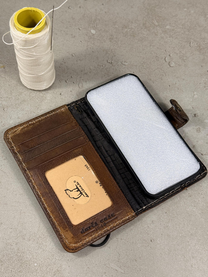 Handmade Leather Wallet Case for Google Pixel Fold: