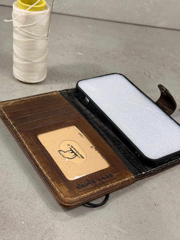 Handmade Leather Wallet Case for Google Pixel Fold: