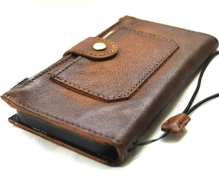 Handmade Leather Wallet Case for Google Pixel: Retro Zip Closure