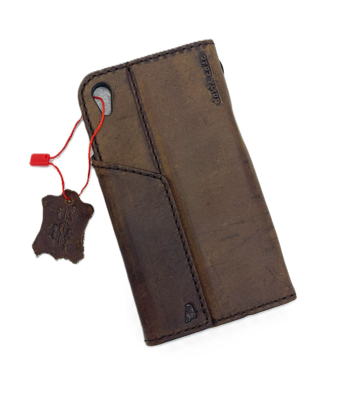 Handmade Leather Wallet Case for Google Pixel: Vintage Art Stamping