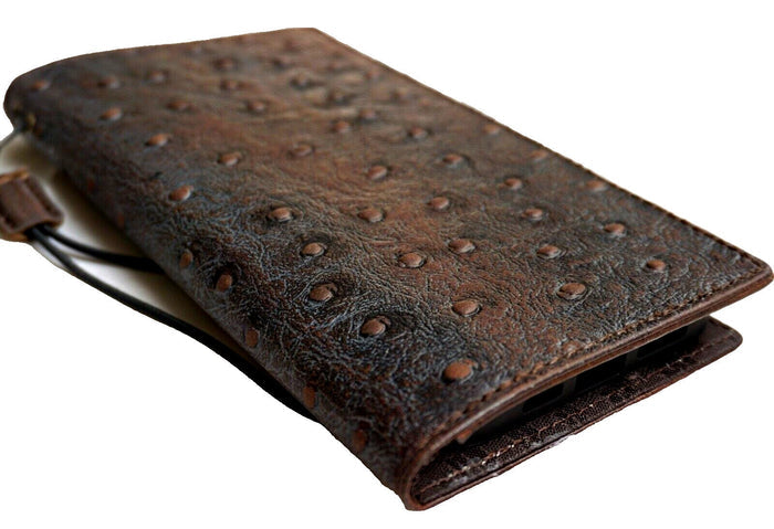 Handmade Leather Wallet Case for Google Pixel: Vintage Book Cover