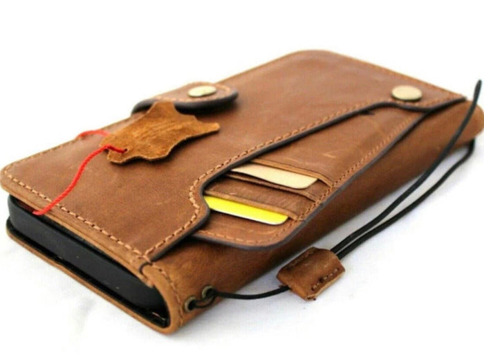 Handmade Leather Wallet Case for Google Pixel: Vintage Card Slots Cover
