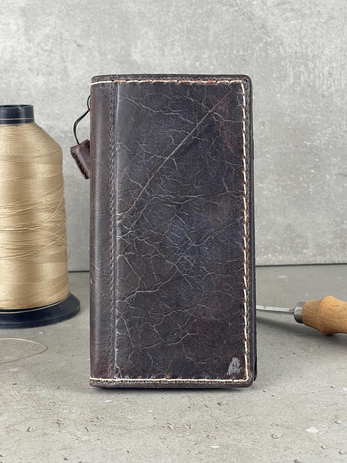 Handmade Leather Wallet Case for Google Pixel: Vintage Card Slots