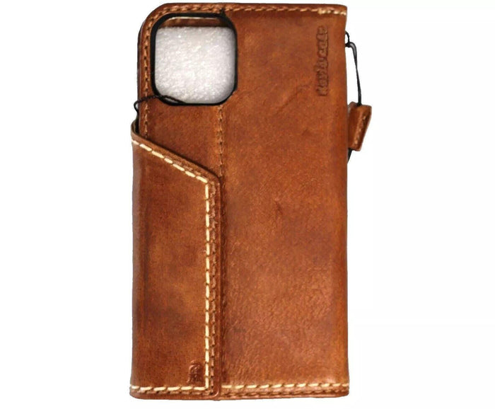 Handmade Leather Wallet Case for Google Pixel: Vintage Card Slots