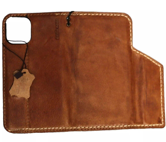 Handmade Leather Wallet Case for Google Pixel: Vintage Card Slots