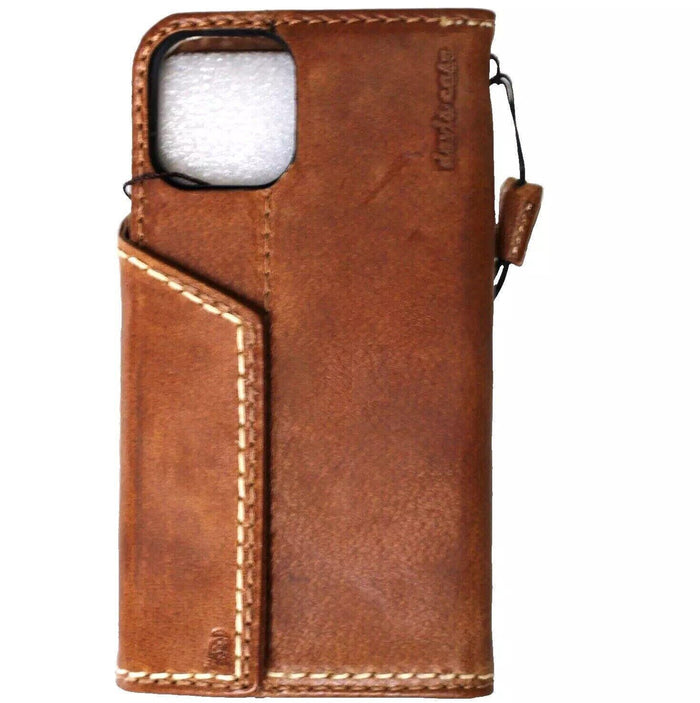 Handmade Leather Wallet Case for Google Pixel: Vintage Card Slots