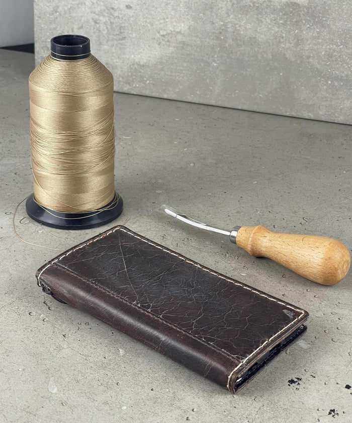 Handmade Leather Wallet Case for Google Pixel: Vintage Card Slots