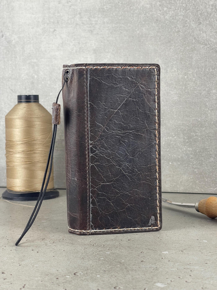 Handmade Leather Wallet Case for Google Pixel: Vintage Card Slots