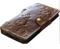 Handmade Leather Wallet Case for Google Pixel: Vintage Floral Cover