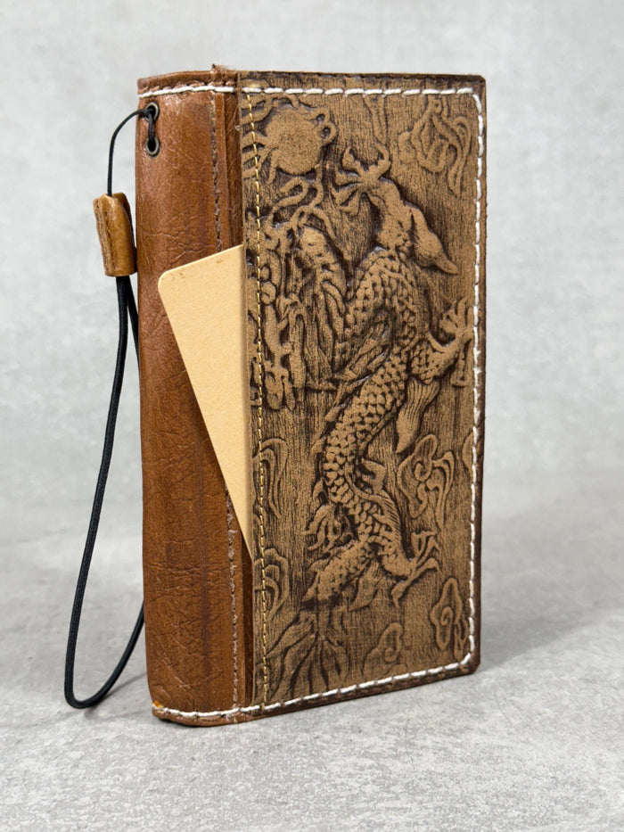 Handmade Leather Wallet Case for Google Pixel: Vintage Luxury Cover