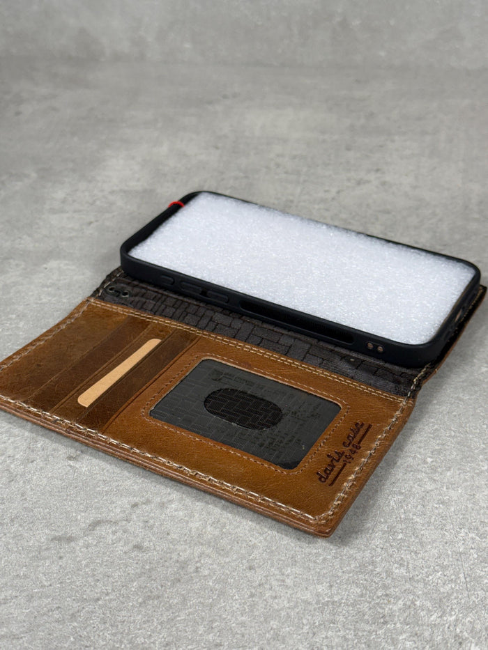 Handmade Leather Wallet Case for Google Pixel: Vintage Luxury Cover