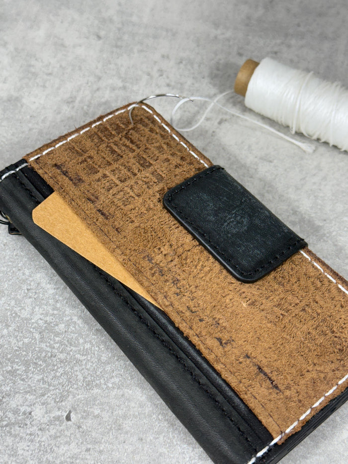 Handmade Leather Wallet Case for Google Pixel: Vintage Luxury Cover