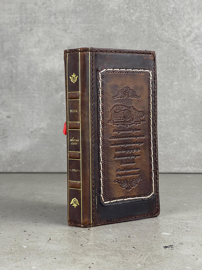 Handmade Leather Wallet Case for OnePlus 12 12R: Luxury Wireless Design