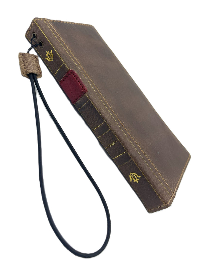 Handmade Leather Wallet Case for OnePlus Oppo Find N3: Luxury Book Design