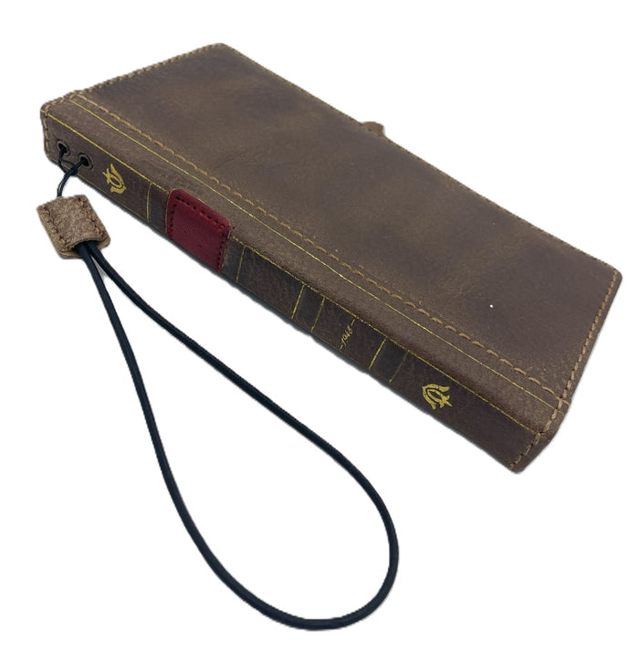Handmade Leather Wallet Case for OnePlus Oppo Find N3: Luxury Book Design