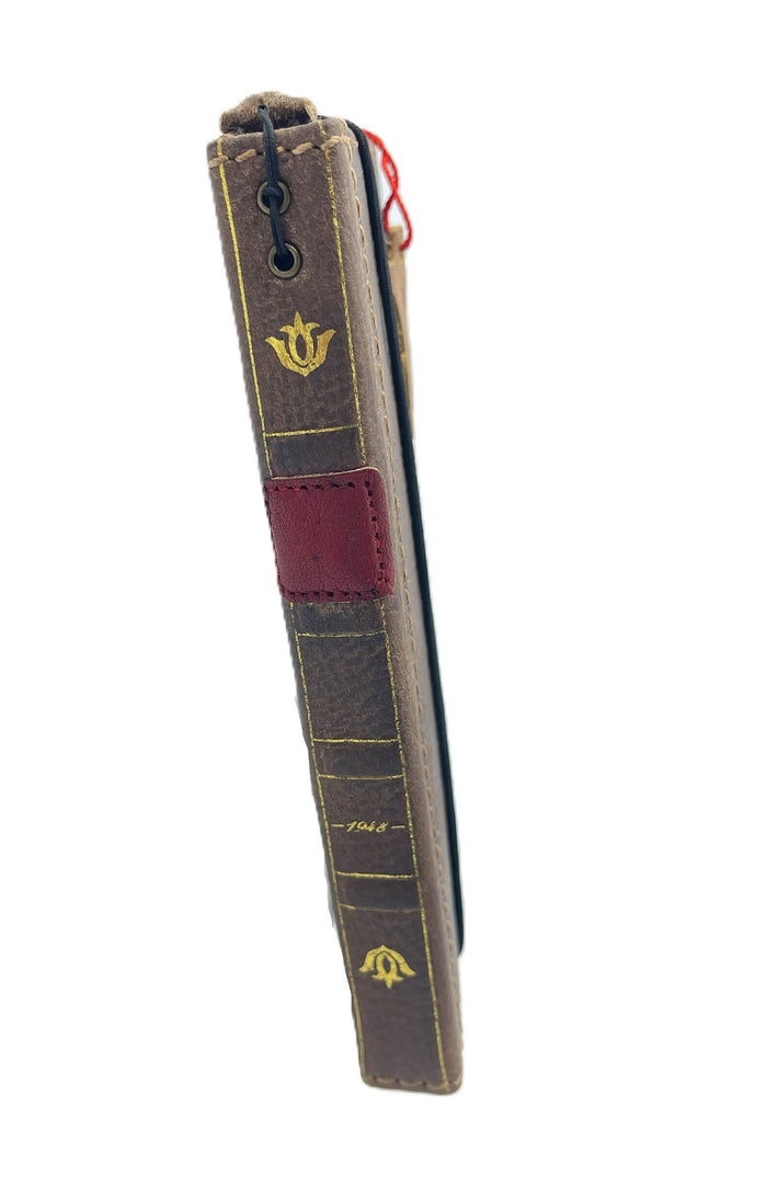 Handmade Leather Wallet Case for OnePlus Oppo Find N3: Luxury Book Design