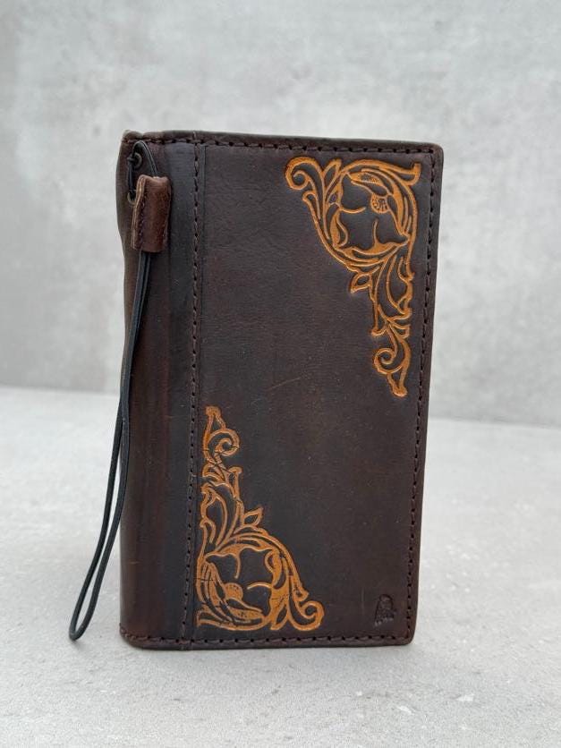 Handmade Leather Wallet Case for OnePlus Oppo Find N3