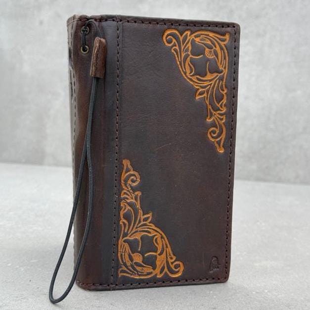 Handmade Leather Wallet Case for OnePlus Oppo Find N3