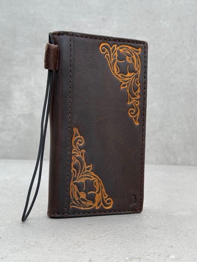 Handmade Leather Wallet Case for OnePlus Oppo Find N3