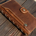 Handmade Leather Wallet Case for OnePlus: Wireless Charge, Card Slots