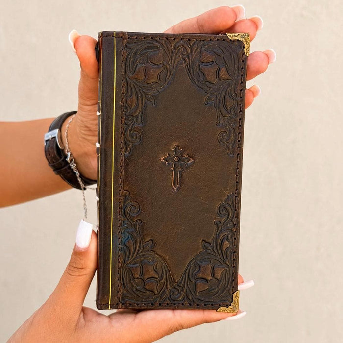 Handmade Leather Wallet Case for OnePlus: Wireless Charge, Card Slots