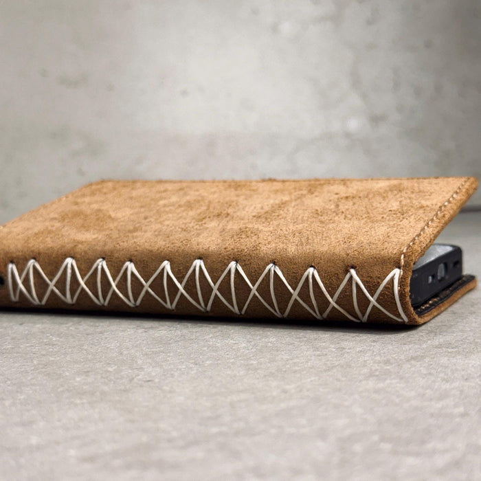 Handmade Leather Wallet Case for OnePlus: Wireless Charge, Card Slots