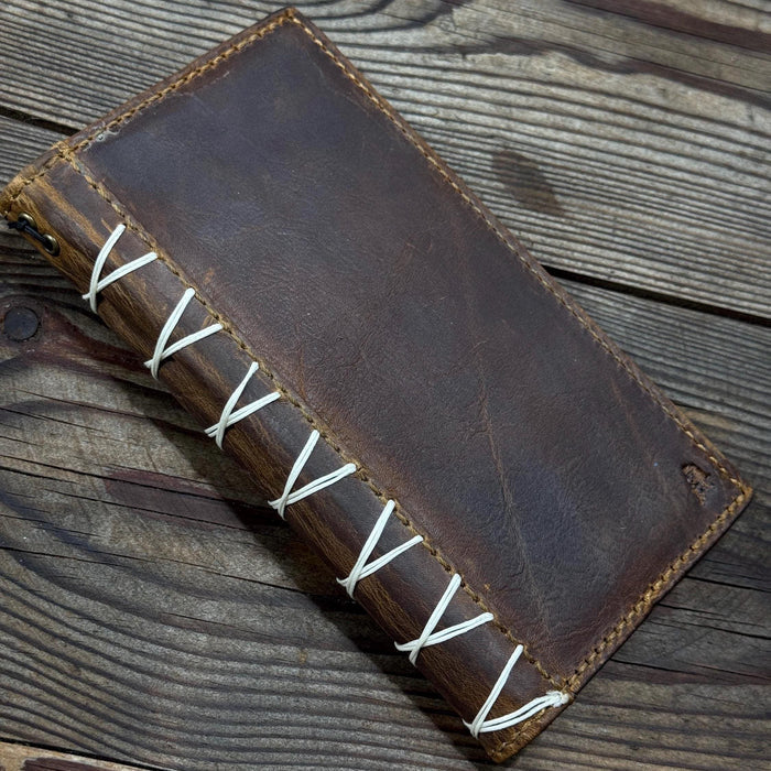 Handmade Leather Wallet Case for OnePlus: Wireless Charge, Card Slots
