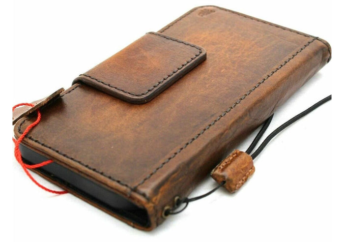 Handmade Leather Wallet Case for OnePlus: Wireless Charge, Card Slots