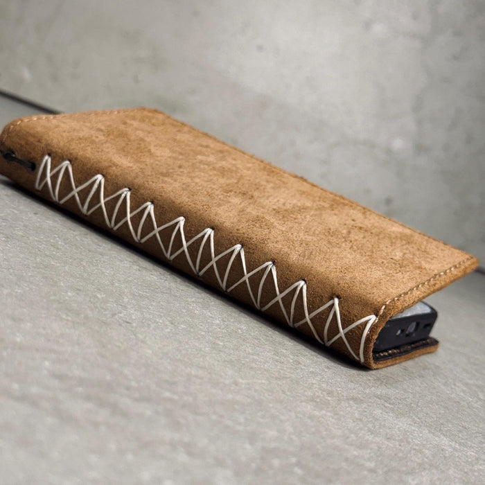 Handmade Leather Wallet Case for OnePlus: Wireless Charge, Card Slots