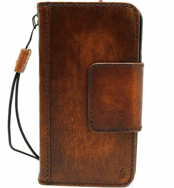 Handmade Leather Wallet Case for OnePlus: Wireless Charge, Card Slots