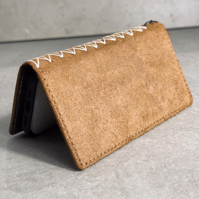 Handmade Leather Wallet Case for OnePlus: Wireless Charge, Card Slots